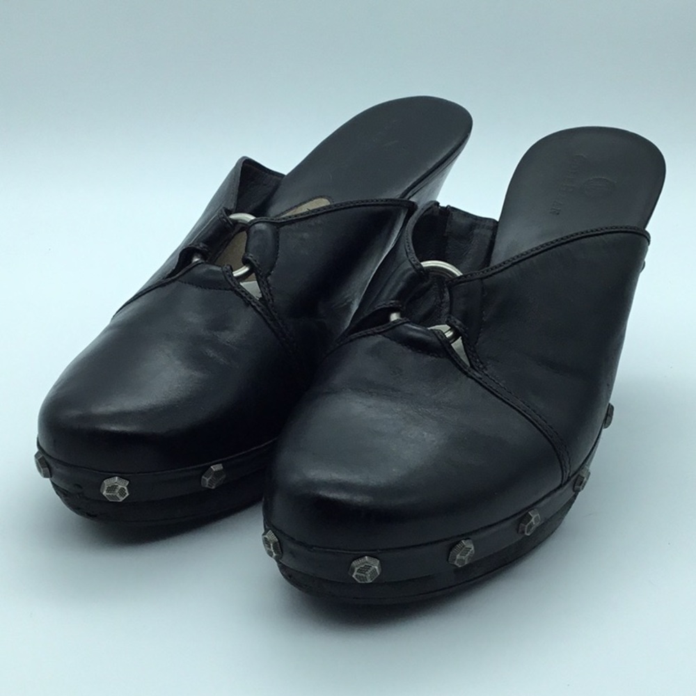 Cole Haan Studded High Heel Mule - Black - Size 9B